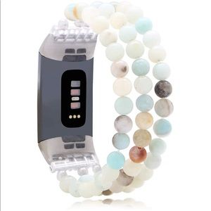 Fitbit Charge 3 Charge 4, Beaded Bracelet Watch Band